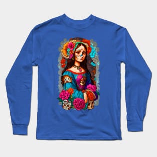 Sugar Skull Halloween Long Sleeve T-Shirt